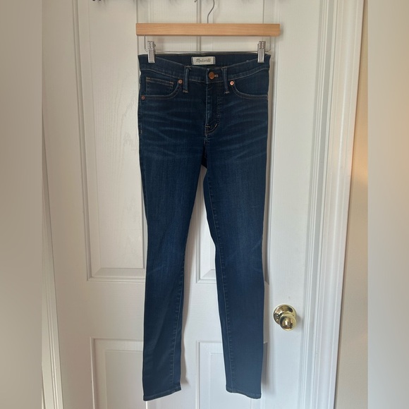 Madewell 9” High Rise Skinny Women's Blue Jeans in Polly Wash Size 25 - Picture 3 of 9